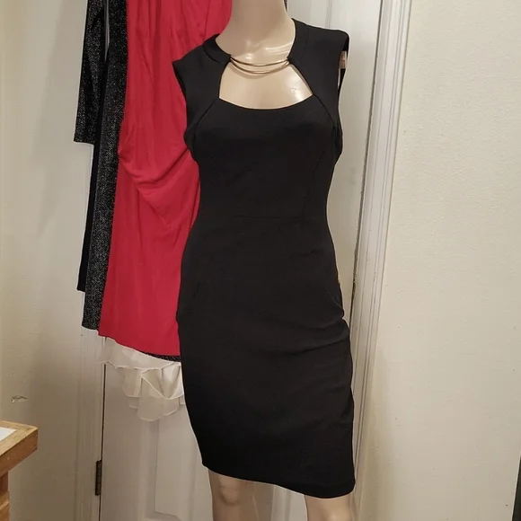 bisou bisou bodycon dresses Bisou Bisou Red Lace Dress, Cold Shoulder Bodycon, Size 6
